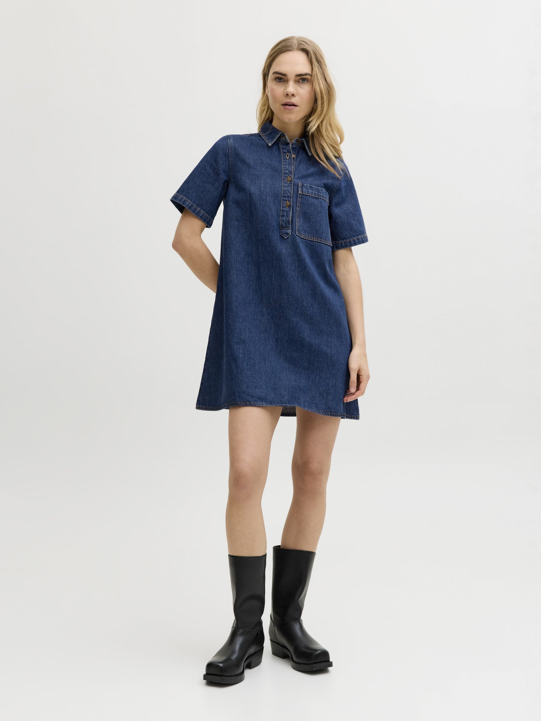 JJXX JXAMARA SILLE SS SHORT DRESS DNM SN