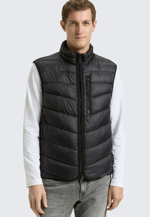 TOM TAILOR LIGHTWEIGHT  - Waistcoat - black