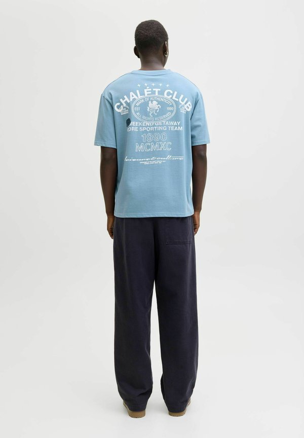 Jack & Jones T- - Print T-shirt - blue shadow