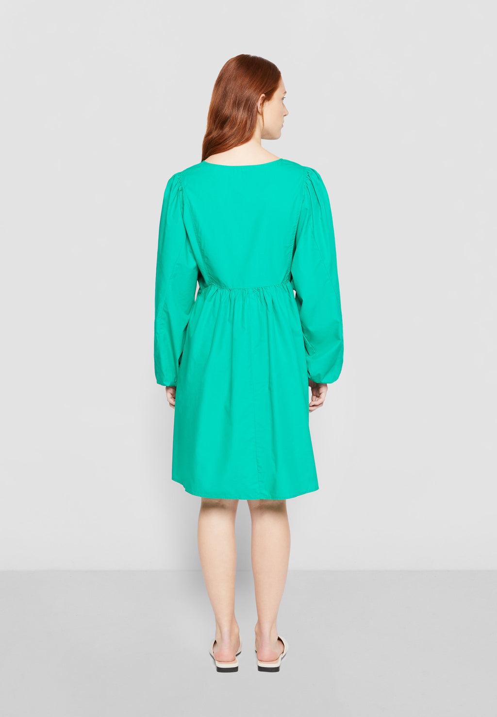 Marc O'Polo DRESS FEMININE STYLE SLEEVE VOLUME V NECK SHORT LENGTH