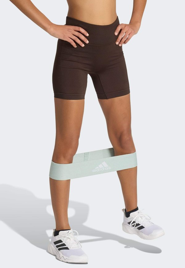 adidas Performance WORKOUT ESSENTIALS KNIT SCRUNCH 5 INCH - Leggings - aurora coffee