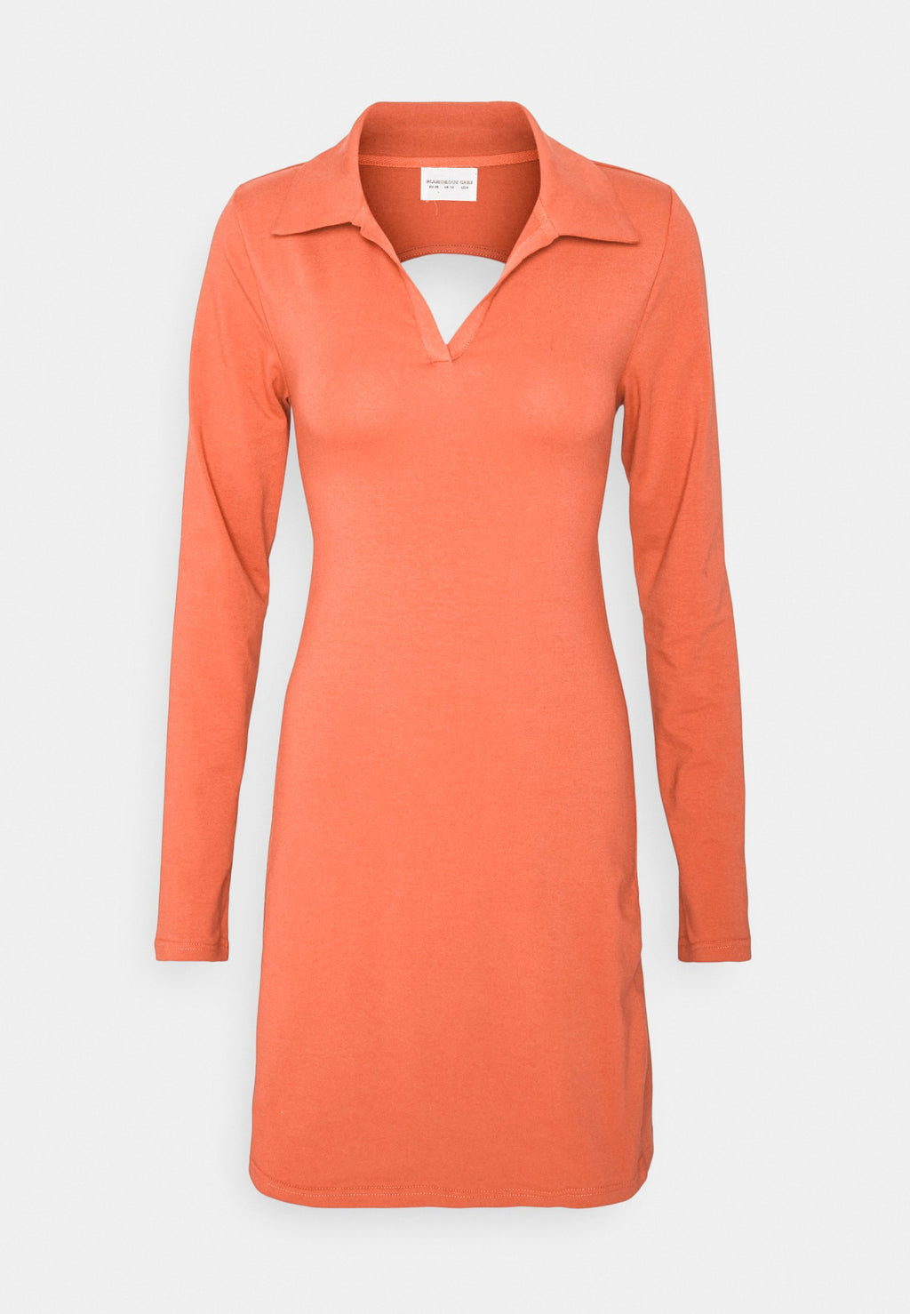 Glamorous OPEN COLLAR OPEN BACK LONG SLEEVE TIE BACK MINI DRESS