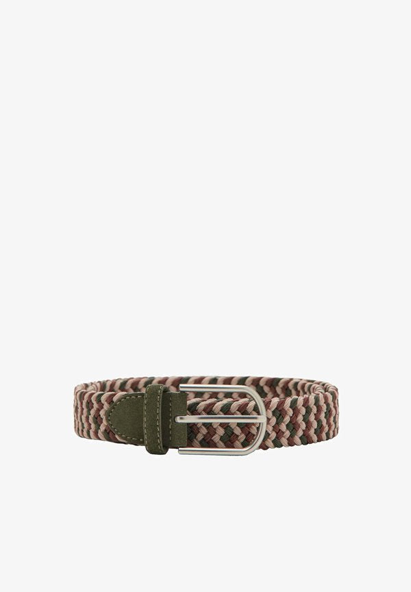Mango ADULT - Braided belt - khaki