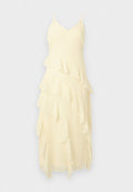 Vero Moda Petite VMSMILLA LONG FRILL DRESS - Cocktail dress / Party dress - pale banana