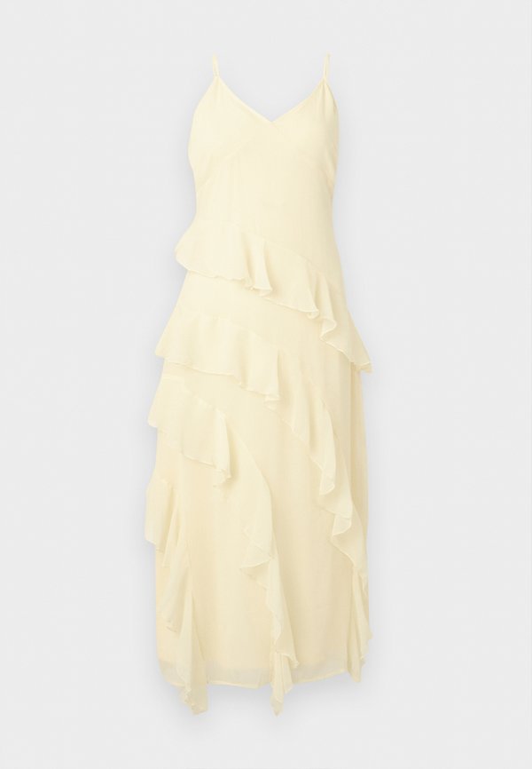 Vero Moda Petite VMSMILLA LONG FRILL DRESS - Cocktail dress / Party dress - pale banana