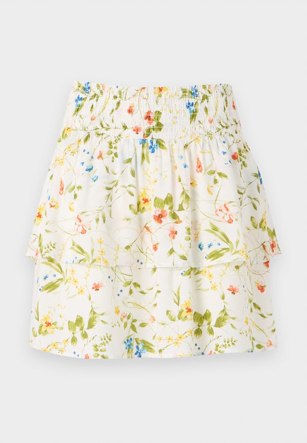 Vero Moda VMEASY SKATER - Mini skirt - snow white