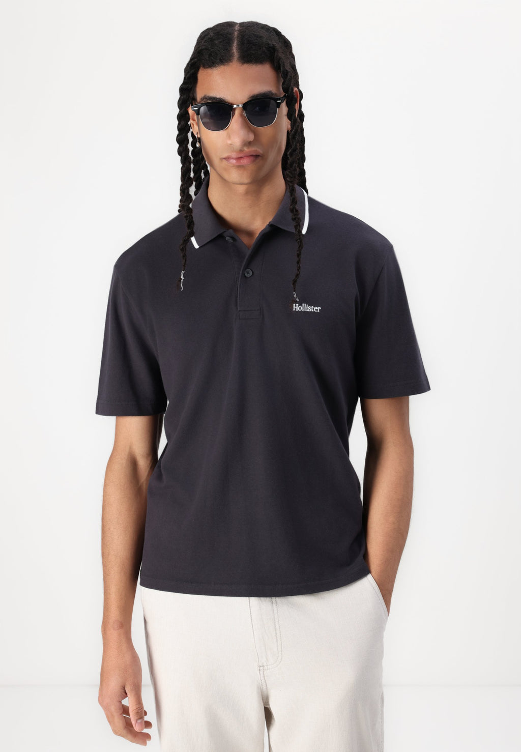 Hollister Co. Linen-Blend Flex-Waist Baggy Pants