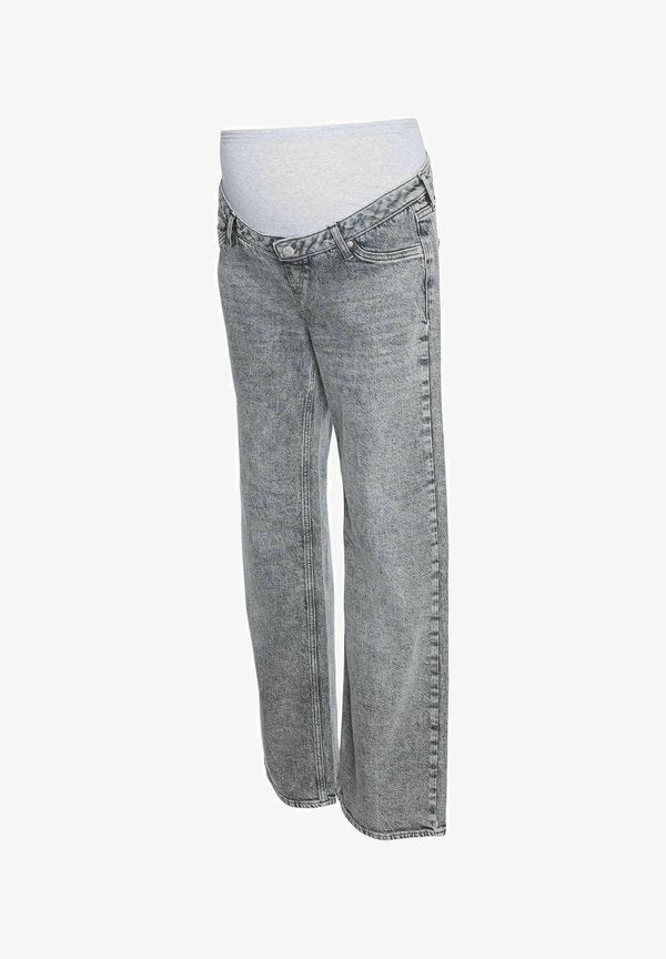 Vero Moda Maternity Wide-leg maternity Wide Leg Fit - Straight leg jeans - medium grey denim