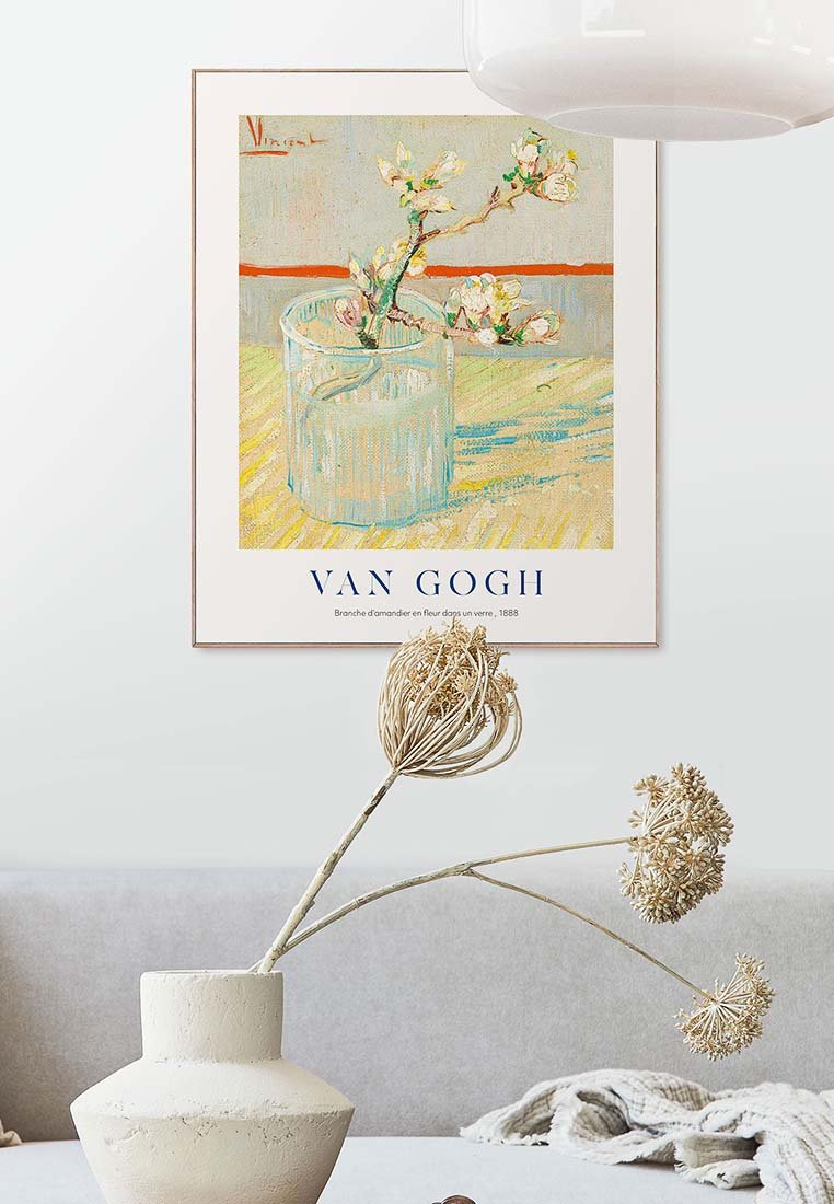 Orange Wallz VASE WITH ALMONDBLOSSOM