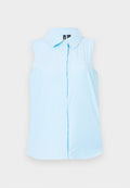 Vero Moda VMNORA - Button-down blouse - airy blue/selma bright white