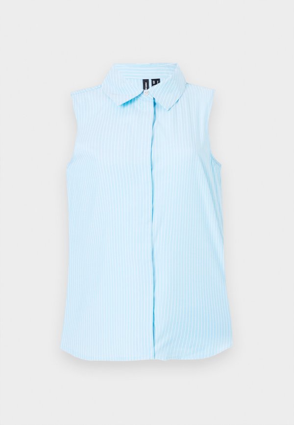 Vero Moda VMNORA - Button-down blouse - airy blue/selma bright white