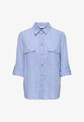 ONLY ONLWENDY - Button-down blouse - cashmere blue stripes white stipre