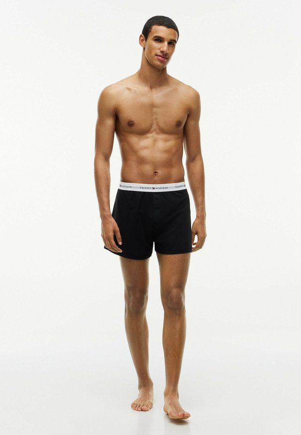 Tommy Hilfiger TOMMY HILFIGER 2-PACK SIGNATURE LOGO LOOSE BOXER SHORTS - Boxer shorts - black ice grey heather