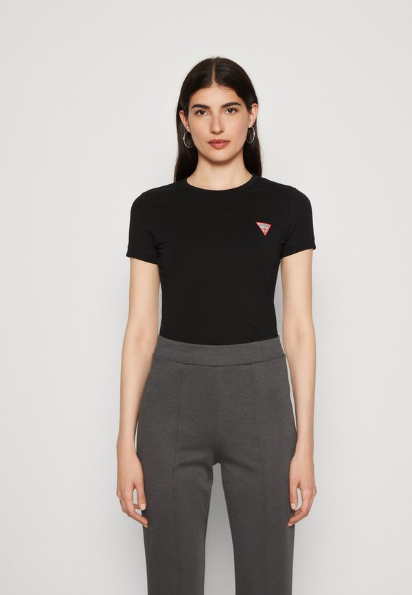 Guess MINI TRIANGLE TEE - Basic T-shirt - jet black
