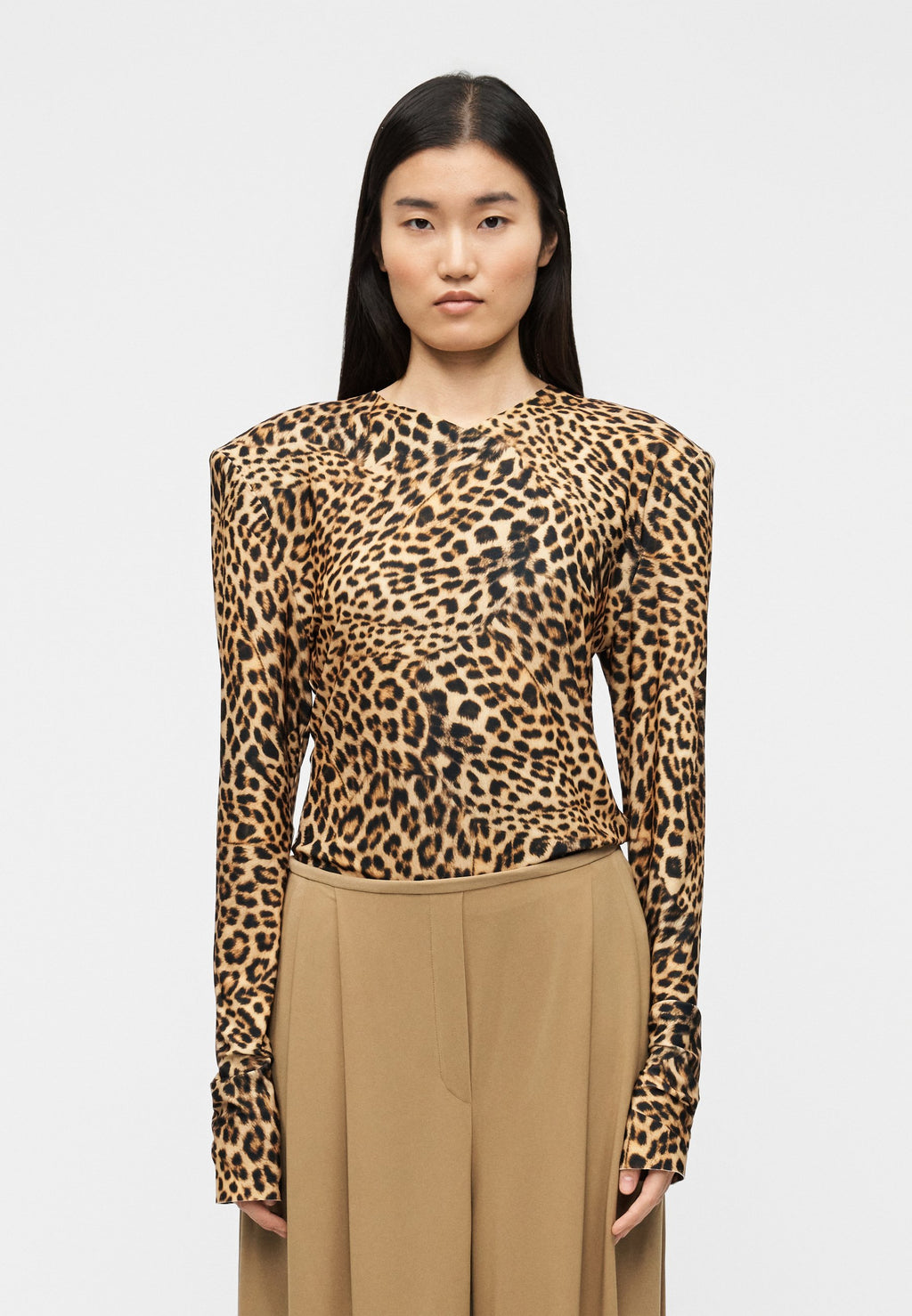 Norma Kamali SHOULDER PAD V NECK