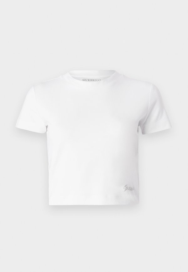 Guess SS BASIC MINI LOGO TEE - Basic T-shirt - pure white