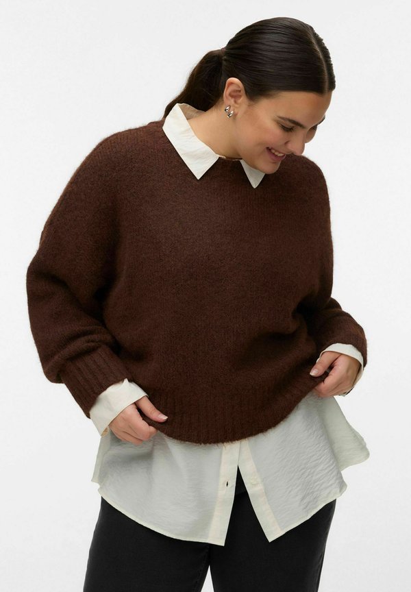 Vero Moda Curve Knitted VMCHOPE Knitted - Jumper - chocolate torte