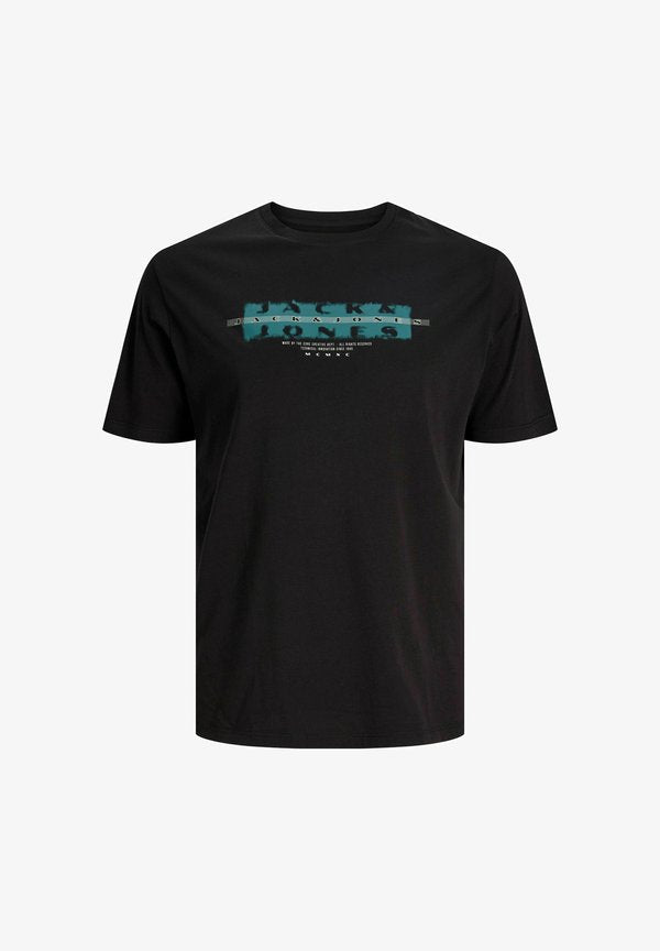 Jack & Jones Plus Size - Print T-shirt - black