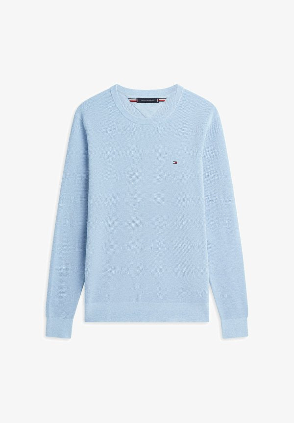 Tommy Hilfiger ESSENTIAL STRUCTURE CREW NECK - ELEVATED ESSENTIALS - Jumper - vessel blue heather