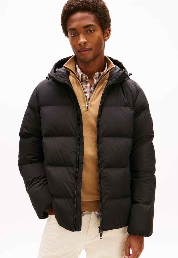 Tommy Hilfiger HOODED PUFFER - Down jacket - black