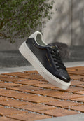 LOGO LEATHER PLATFORM CUPSOLE TRAINERS Media 1