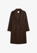 Bershka Classic coat - mottled dark brown
