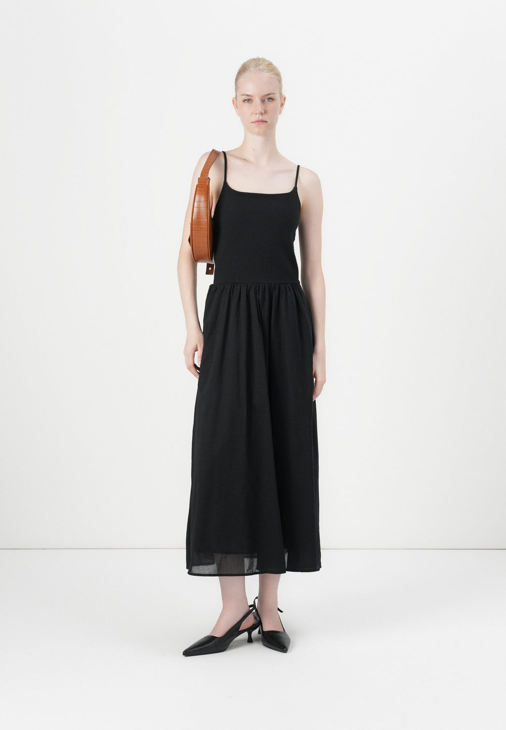 GAP MIXED MEDIA TANK MAXI DRESS