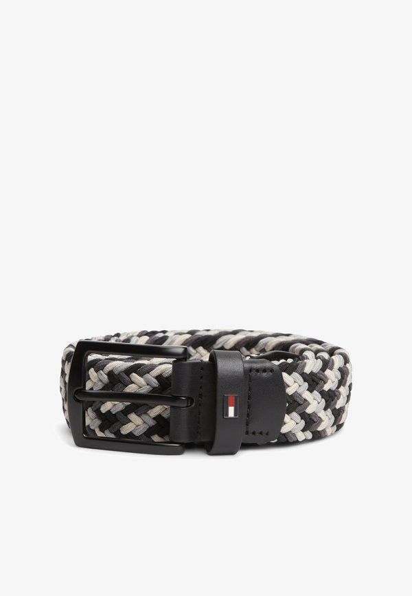 Tommy Hilfiger DENTON BRAIDED ELASTIC BELT - Braided belt - black