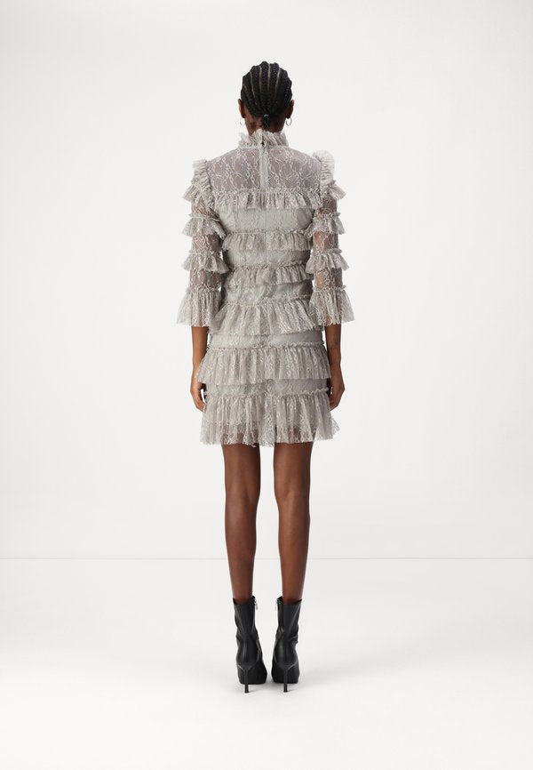 Malina CARMINE FRILL DRESS