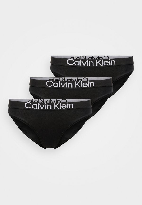 Calvin Klein Underwear BIKINI EXTRA SOFT 3 PACK - Briefs - black