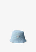 Calvin Klein MONOLOGO EMBROIDERY DENIM BUCKET UNISEX - Hat - light wash denim