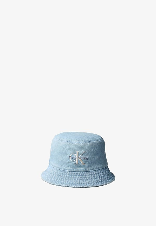 Calvin Klein MONOLOGO EMBROIDERY DENIM BUCKET UNISEX - Hat - light wash denim