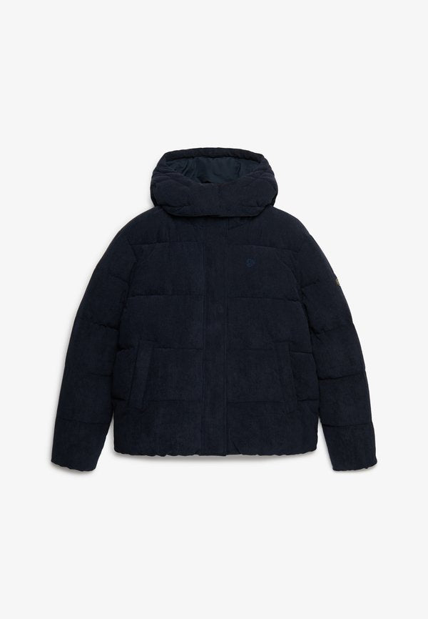 Superdry & Co SUPERDRY PREMIUM HOODED CORD PUFFER JACKET.. - Winter jacket - eclipse navy