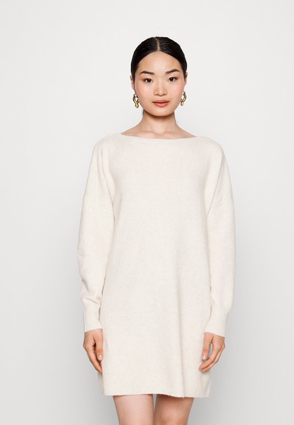 Vero Moda Petite VMDOFFY BOATNECK DRESS - Jumper dress - birch melange