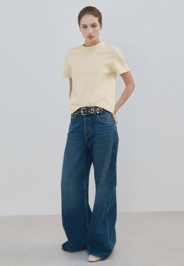 Mango Basic T-shirt - light yellow