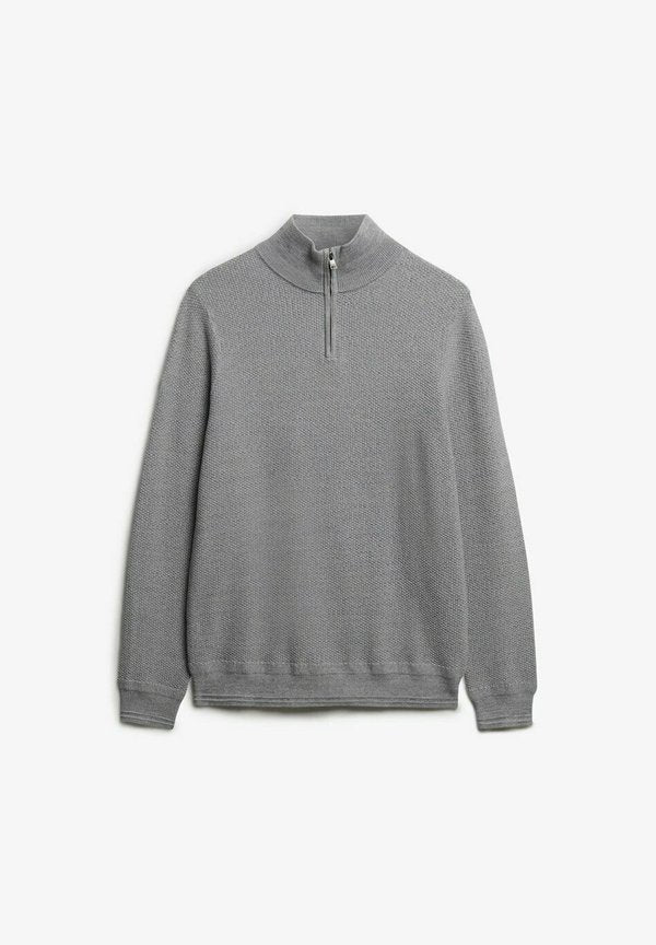 Superdry & Co TEXTURE HALF-ZIP  - Jumper - light grey