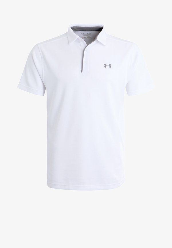 Under Armour TECH - Polo shirt - white/graphite