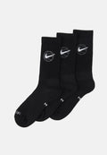 Nike Performance EVERYDAY CREW UNISEX 3 PACK - Sports socks - black/white