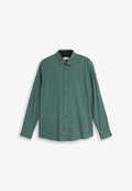 TOM TAILOR REGULAR FIT HEMD MIT ALLOVER-PRINT - Shirt - olive geometric design