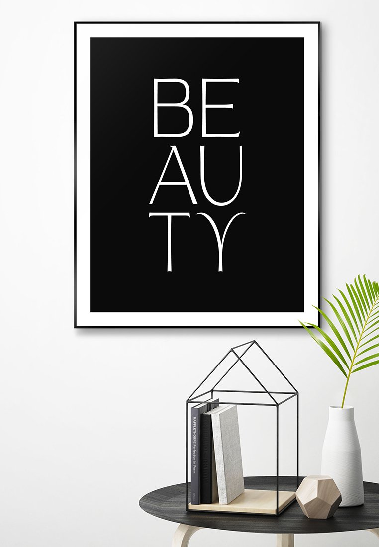 Orange Wallz BEAUTY TYPO BLACK