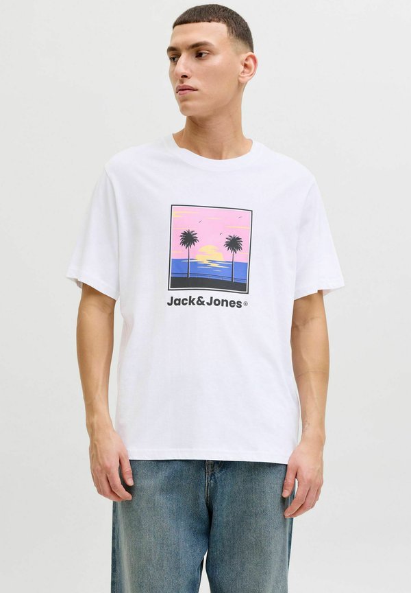 Jack & Jones T- - Print T-shirt - bright white