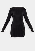 Glamorous PLISSE SKINNY FIT MINI DRESS WITH FUNNEL NECK