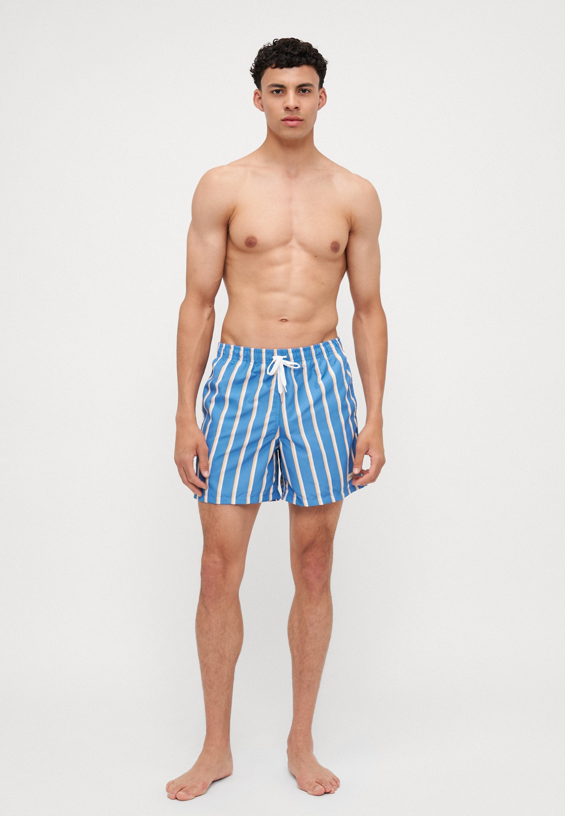 Bather FINE STRIPE PRINTED SWIM TRUNKS