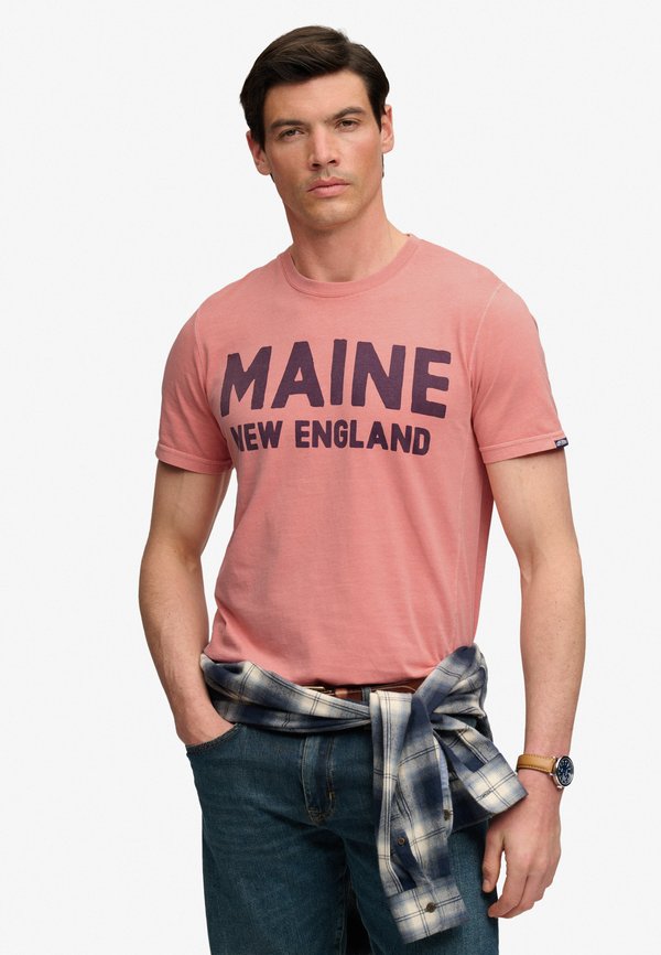 Superdry & Co SUPERDRY OUTDOOR TYPE T-SHIRT.. - Print T-shirt - moroccan red clay