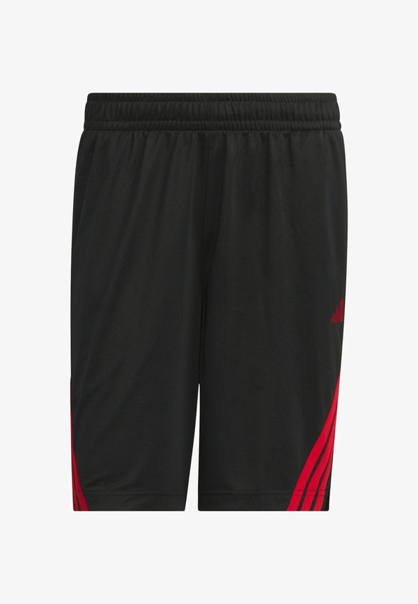 adidas Performance 3-STRIPES   - Sports shorts - black   team power red