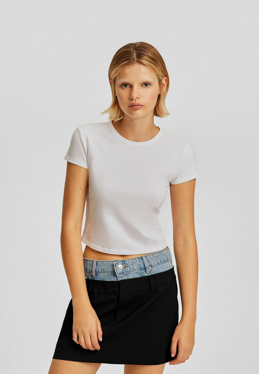 Bershka TAILORED WITH CONTRAST WAIST