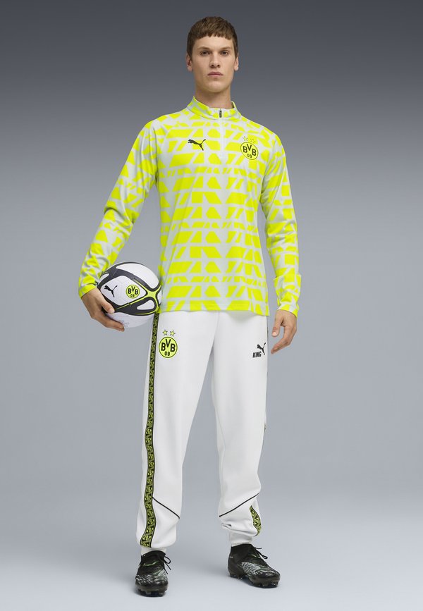 Puma BORUSSIA DORTMUND  MIT VIERTELLANGEM REISSVERSCHLUSS
 - Football jersey - silver mist yellow alert