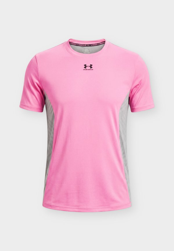 Under Armour CHALLENGER PRO - Sports T-shirt - pink frenzy/titan gray/ultimate black