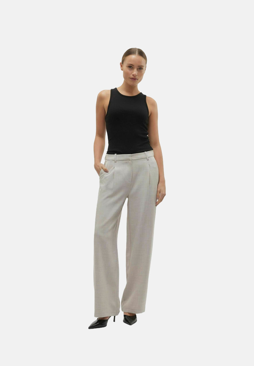 Vero Moda VMCASSIDY MW WIDE PANT NOOS