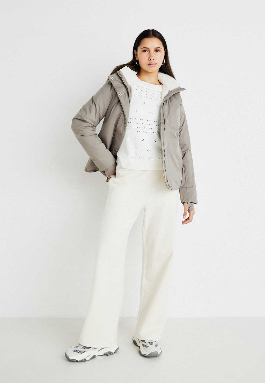 VILA VIRIL O-NECK POINTELLE